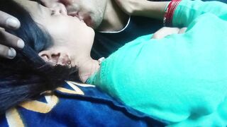 Horny girlfriend kissing so lovely with boyfriend and sucking boobs