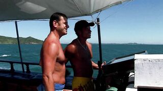Butt Pirates! Busty Brazilian Ass Fucked on Open Water. MMF Nautical Threeway