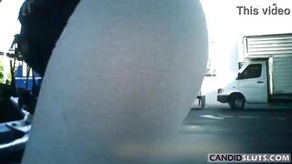 AMAZING WHITE SPANDEX LEGGINGS ROUND ASS Gas Station Girl. Join CandidSluts.com and Watch All Of Our Videos