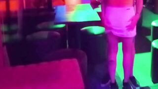 My wife masturbates a stranger in a swinger bar