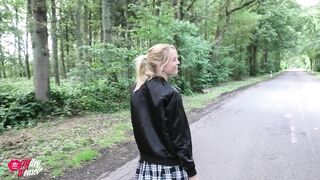 Hot Blonde Bitch fucked in real Public !!!