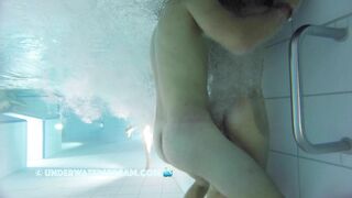 Teen Couple Masturbates With The Jet Stream And She Gets Fingered In The Sauna Pool